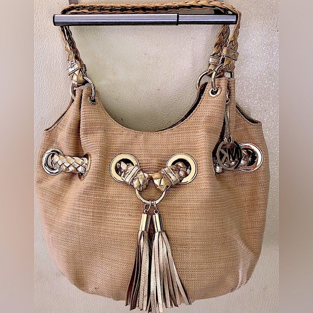 Michael Kors Silver gold satchel shoulder bag in great condition!